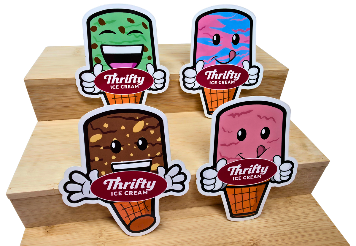 Thrifty Cone Boy Stickers