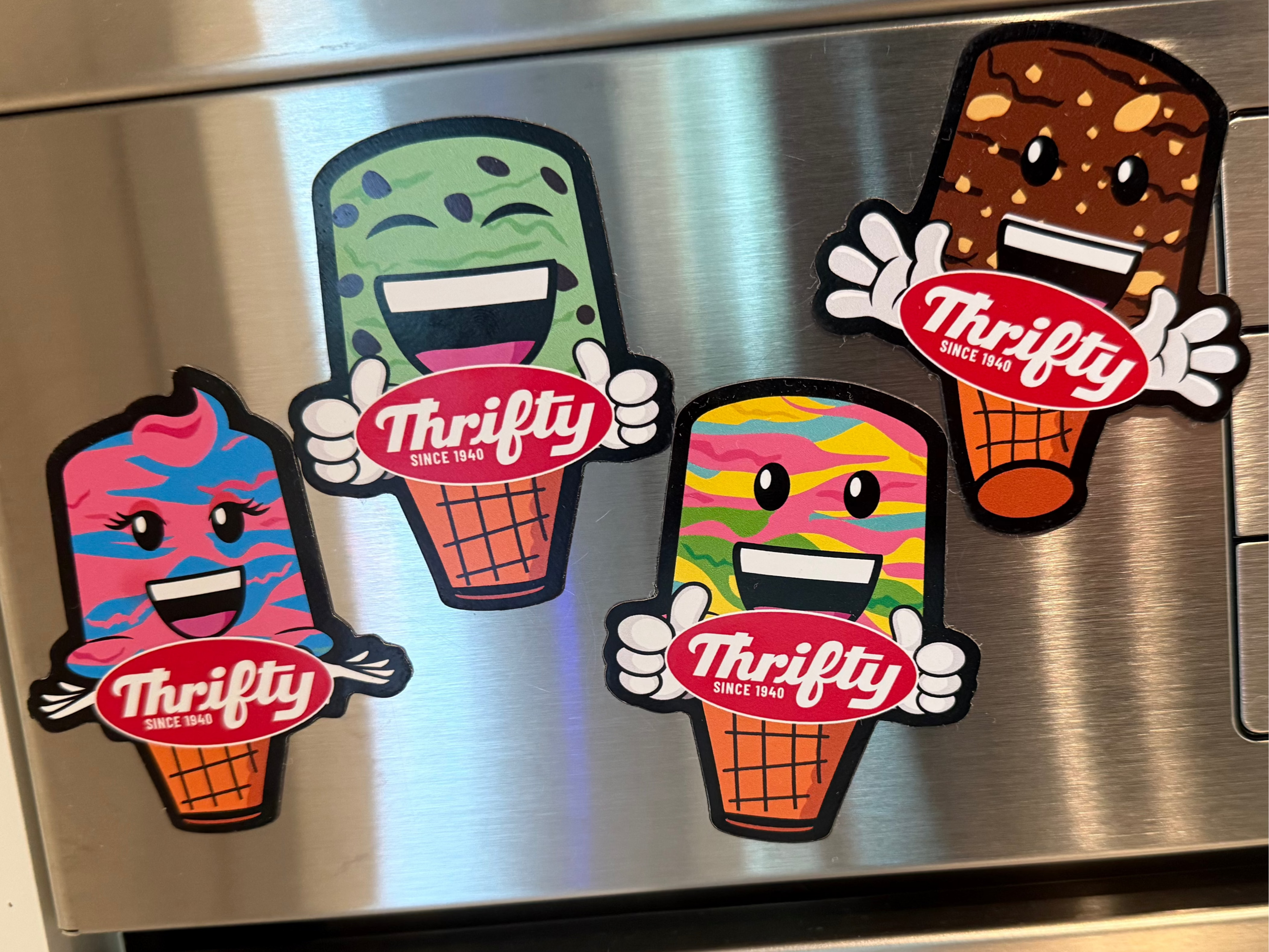 Thrifty Ice Cream Magnet Set – “Cone Boy Collection” (4-piece)