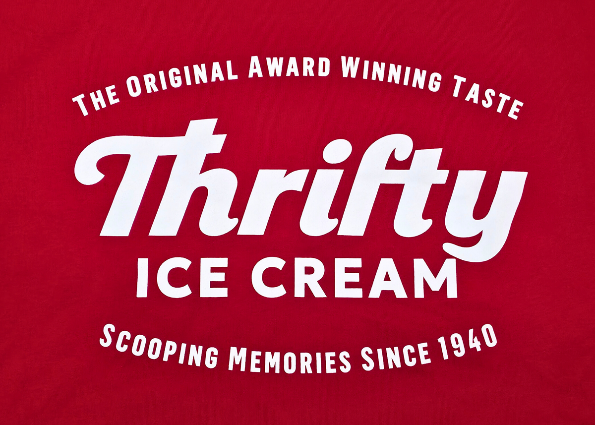 Thrifty Red Logo Tee