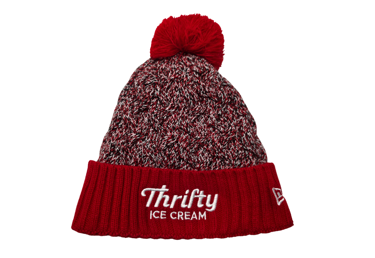 Thrifty Marled Knit Pom Beanie