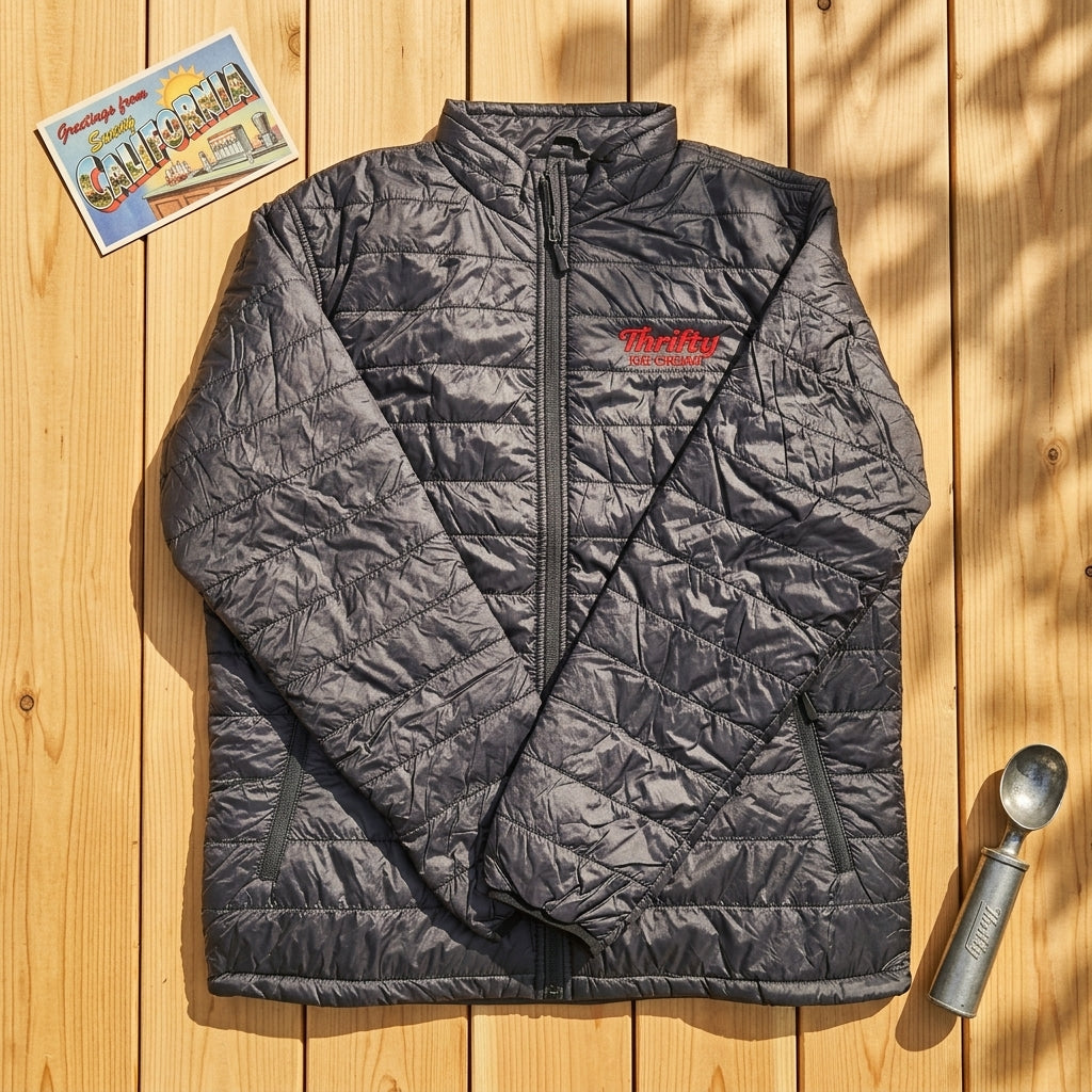 Thrifty Ice Cream Puffed Jacket - Black