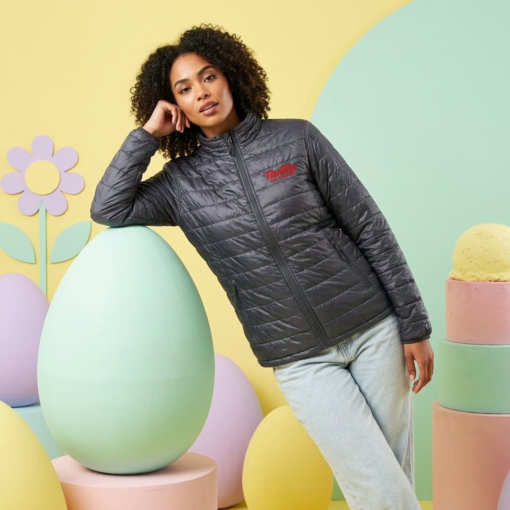 Thrifty Ice Cream Puffed Jacket - Black