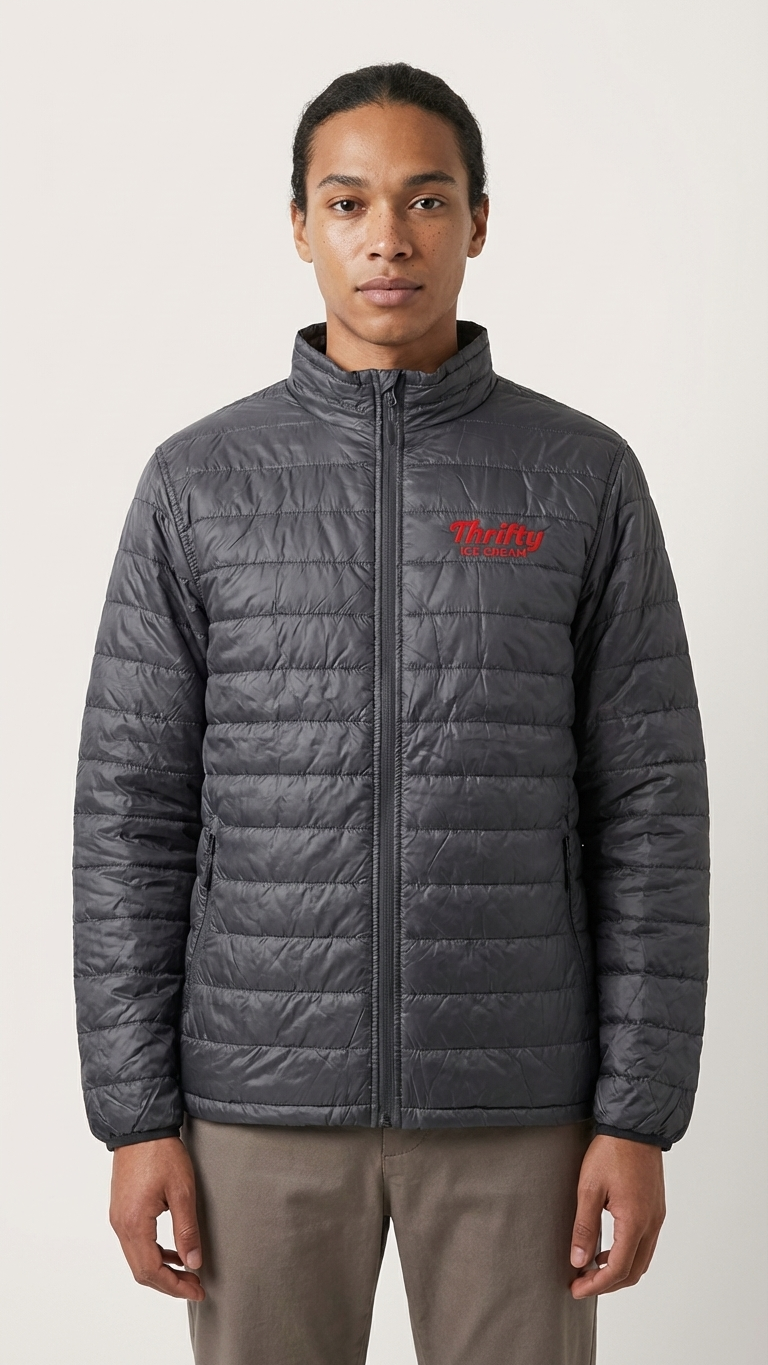 Thrifty Ice Cream Puffed Jacket - Black