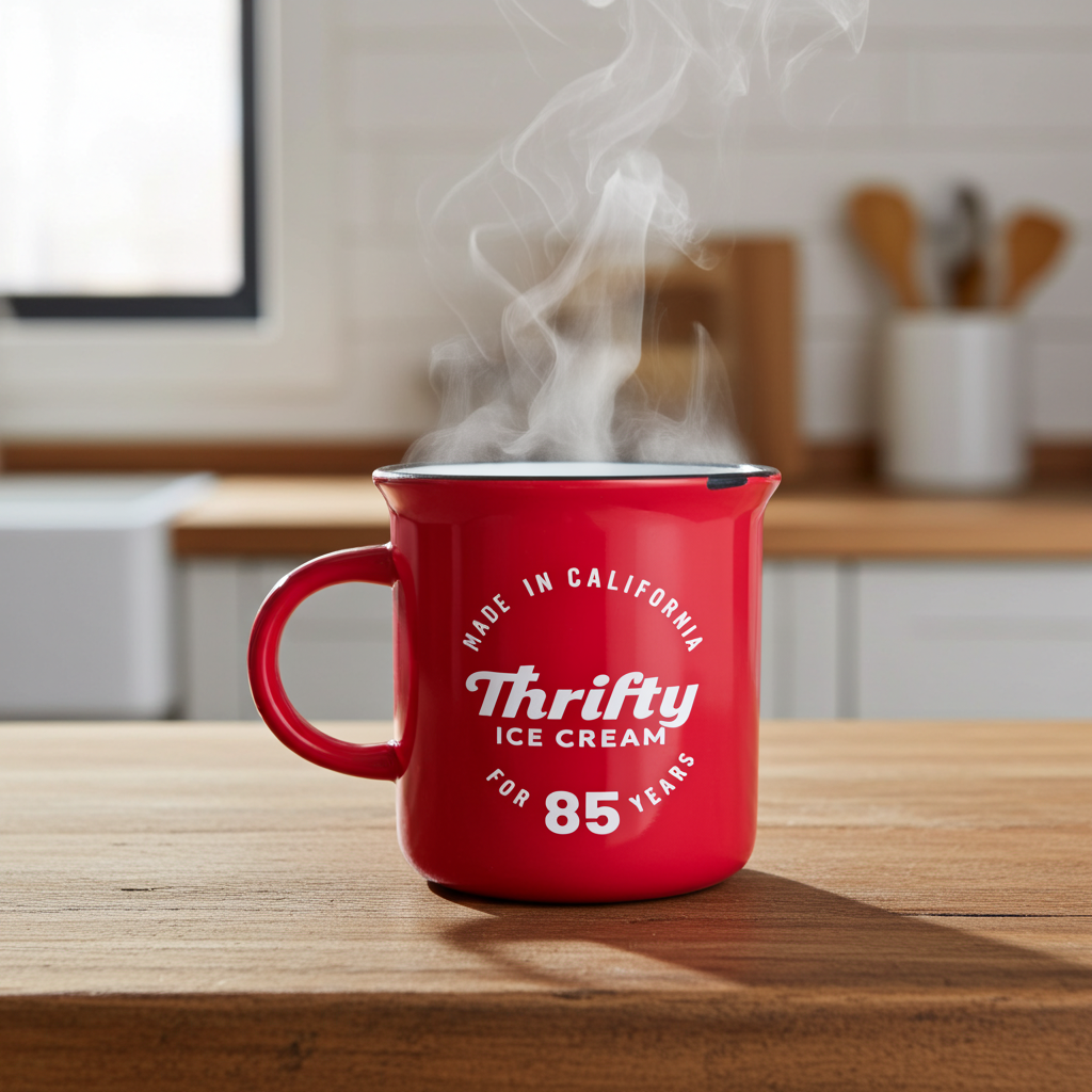 Thrifty Red Distressed Ventura Mug – 15oz Ceramic